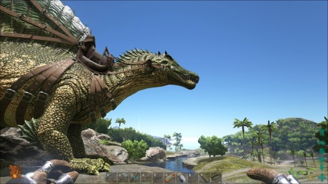 Screenshot from the game ARK: Survival Evolved, a game that is said to be available for the Vive.