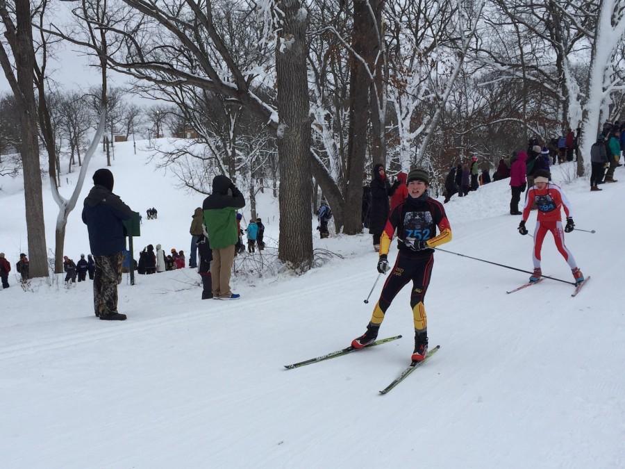 Brian Bettes coasts into the final hill.