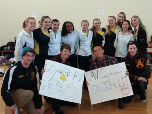 Fans made the trek to Watertown to support the gymnasts.