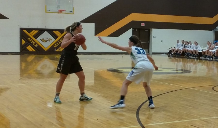 Apple Valley runs its offense against Eagan.