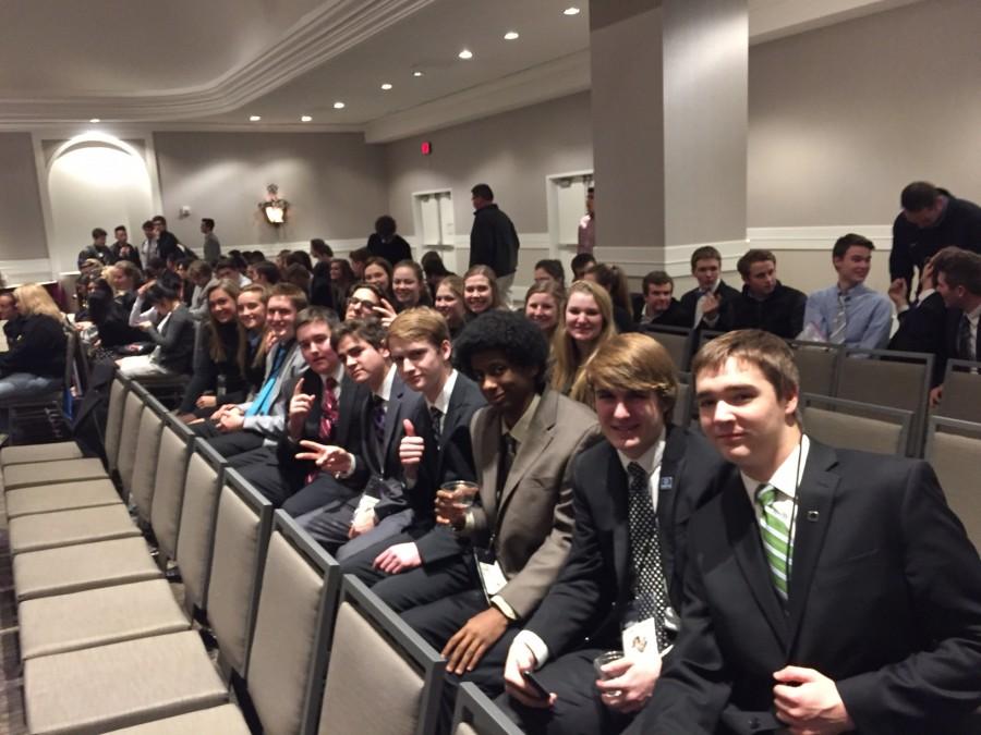 Apple Valley DECA chapter at their district competition on January 8th