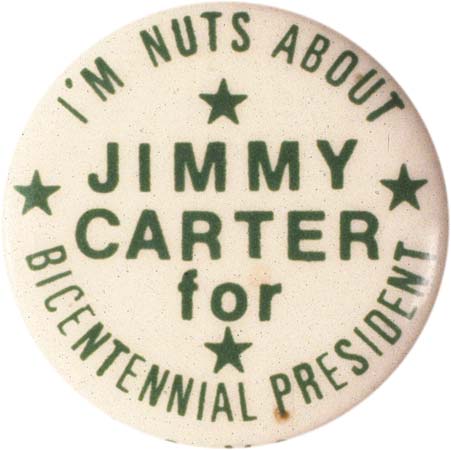 Button from Jimmy Carter’s 1976 presidential campaign.