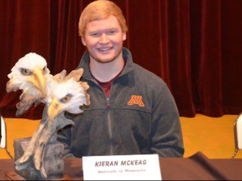 Kieran McKeag being honored on the NCAA national letter of intent signing day on February 3rd.