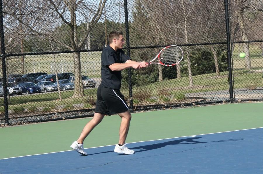 Paul Nesseth with a backhand against Eagan