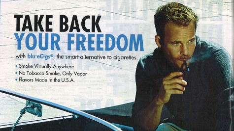 This advertisement captures many of the most popular themes in marketing e-cigarettes, highlighting the lessened stigma and purported safety of e-cigs.