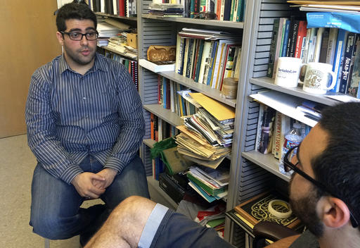 Khairuldeen Makhzoomi talks during an interview in his office in Berkeley, Calif., Monday, April 18, 2016. 