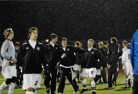 Cory Winkler, Alex Schams, and David Rosenthal joking around after winning sections in 2009.