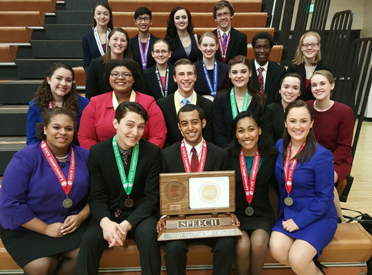 AVHS speech team after their state tournament