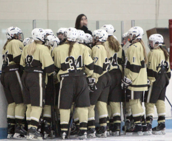 The ladies gathered together before a game