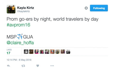 Seniors Kayla Kirtz and Claire Hoffa left for Guatemala the day after prom.