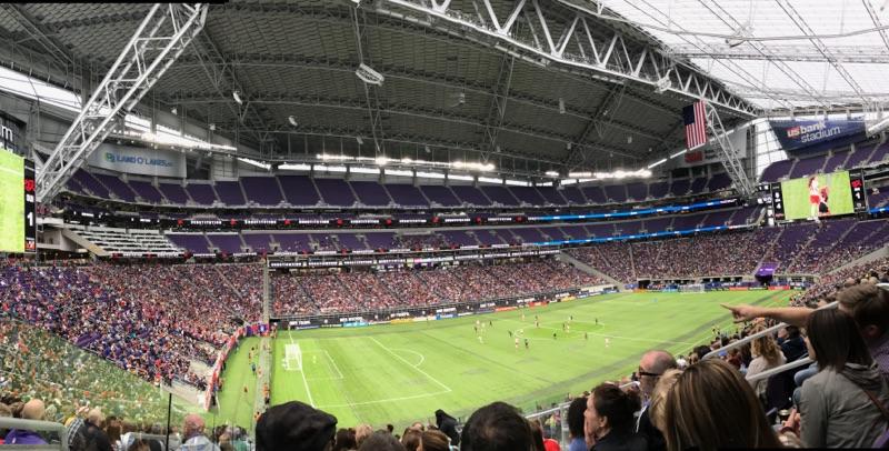 Around 20,000 fans came to watch the US Women's National Team play Switzerland at the US Bank Stadium. 