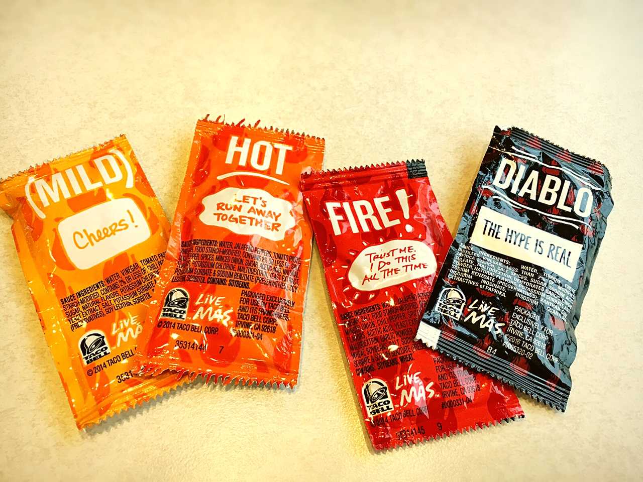 Taco Bell Hot Sauces