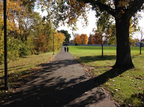 Don't let the pretty fall colors fool you. The walk to Sophomore Road is long and grueling.