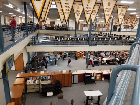 Media Center's central location within Apple Valley High School