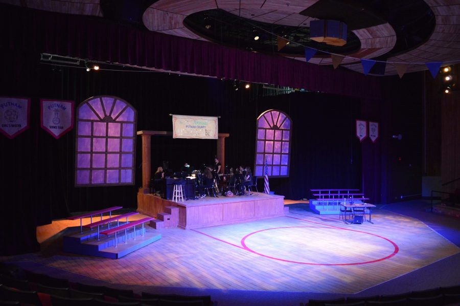 The set for The 25th Annual Putnam County Spelling Bee