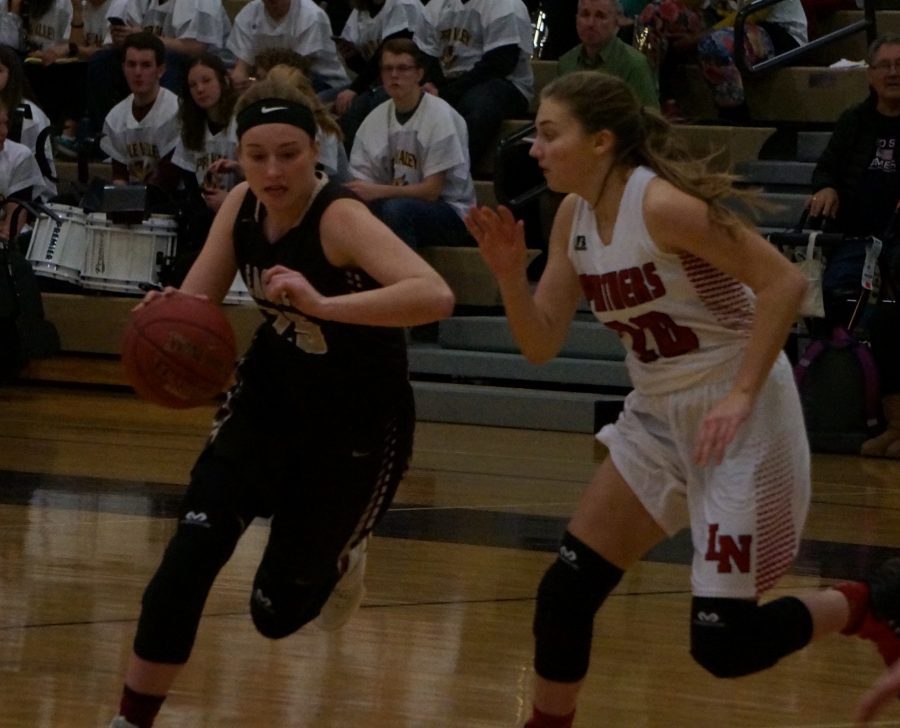 Junior Megan Baer during the game against Lakeville North.