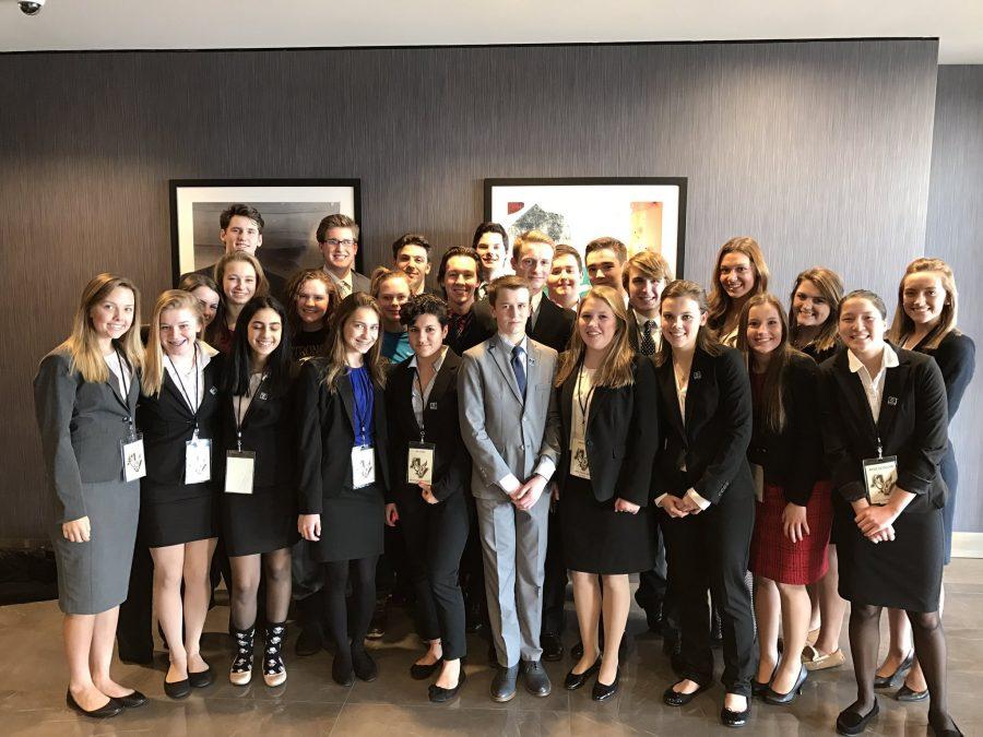 Apple Valley's strong and growing DECA chapter at districts. 