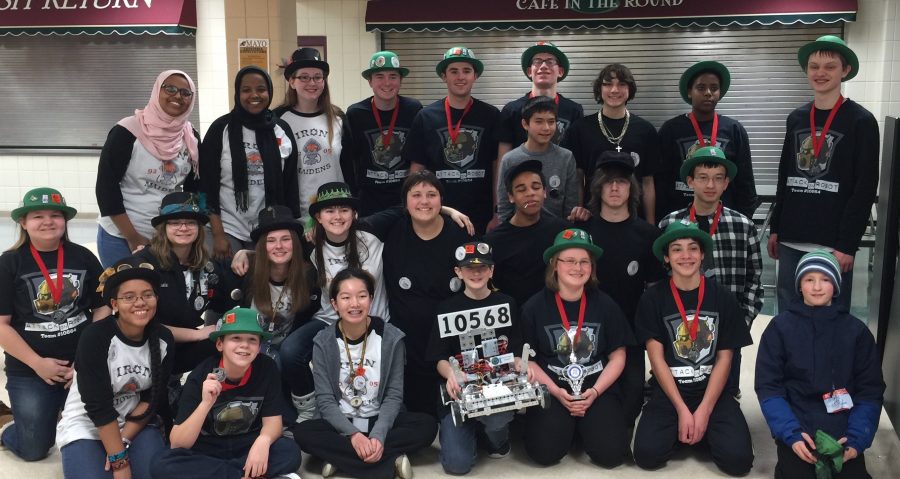 The Iron Maidens, Attack on Robot, and the Regal Kiwis after their competition in Rochester in 2015.