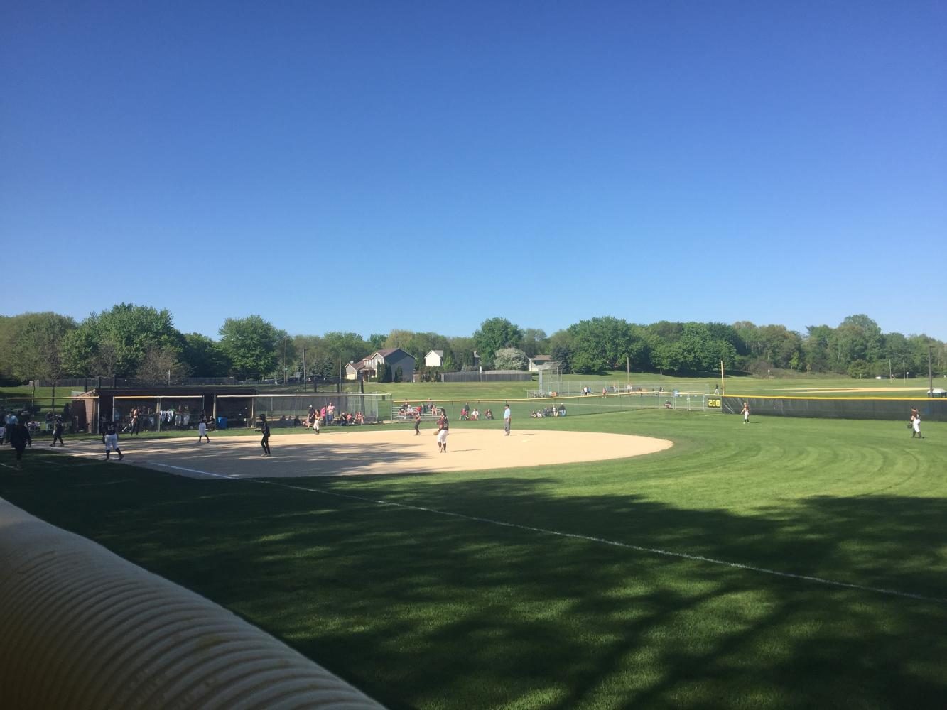 The Eagles' defense setting up in the second inning.