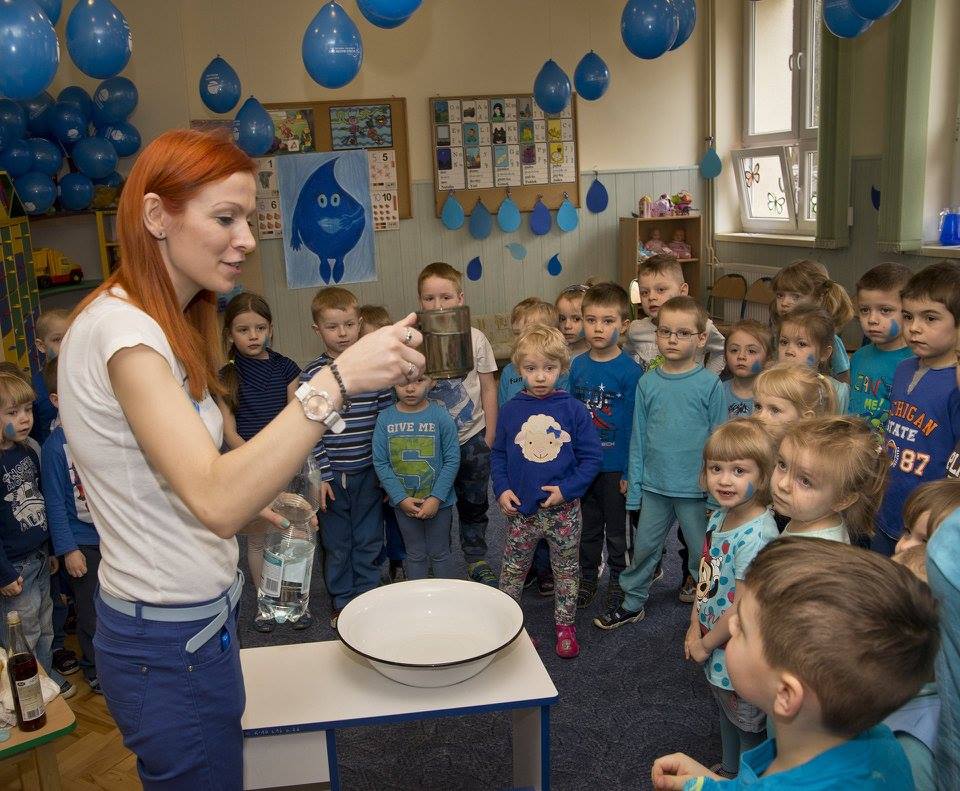 Children in Ukraine are taught about the importance of clean water during World Water Day.