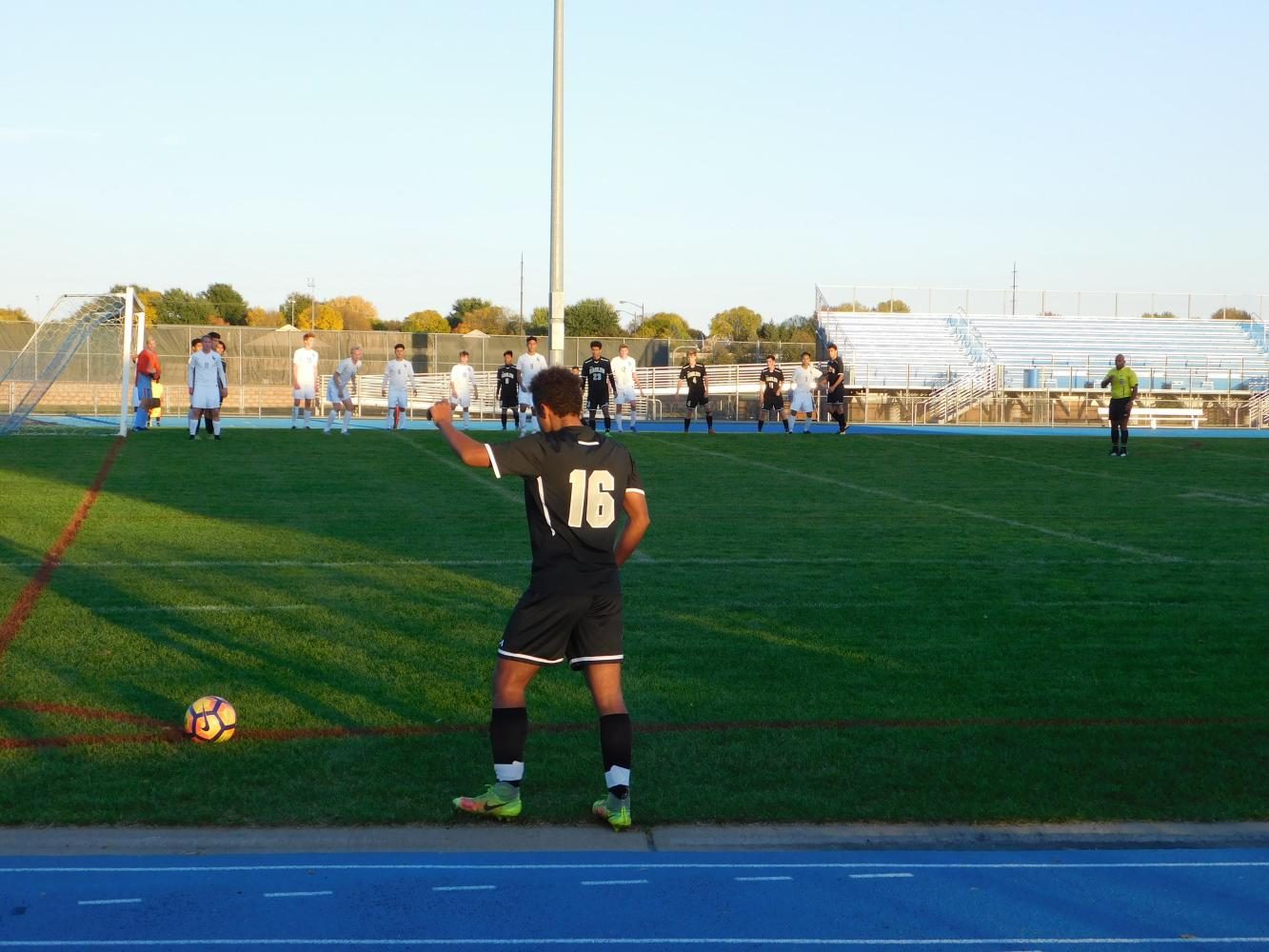 Set up on the sidelines.