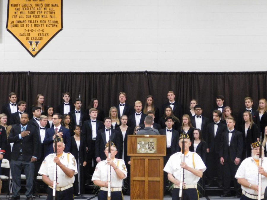 Valley Select Chorale performs the Star Spangled Banner.