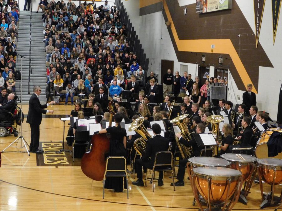 Corey Desens directs AVHS Wind Ensemble in their performance of "Grant Them Eternal Rest" by Andrew Boysen, Jr.