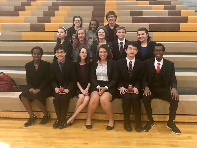 Apple Valley's debate team poses for a picture after a long weekend of competition.