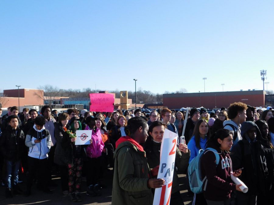 Hundreds of students gathered at AVHS and participated in a nation-walkout 