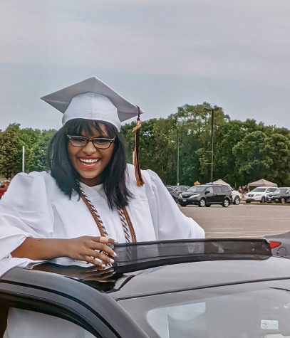 Genevieve Olson at the AVHS graduation parade.